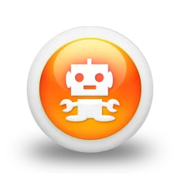 105400-3d-glossy-orange-orb-icon-business-robot